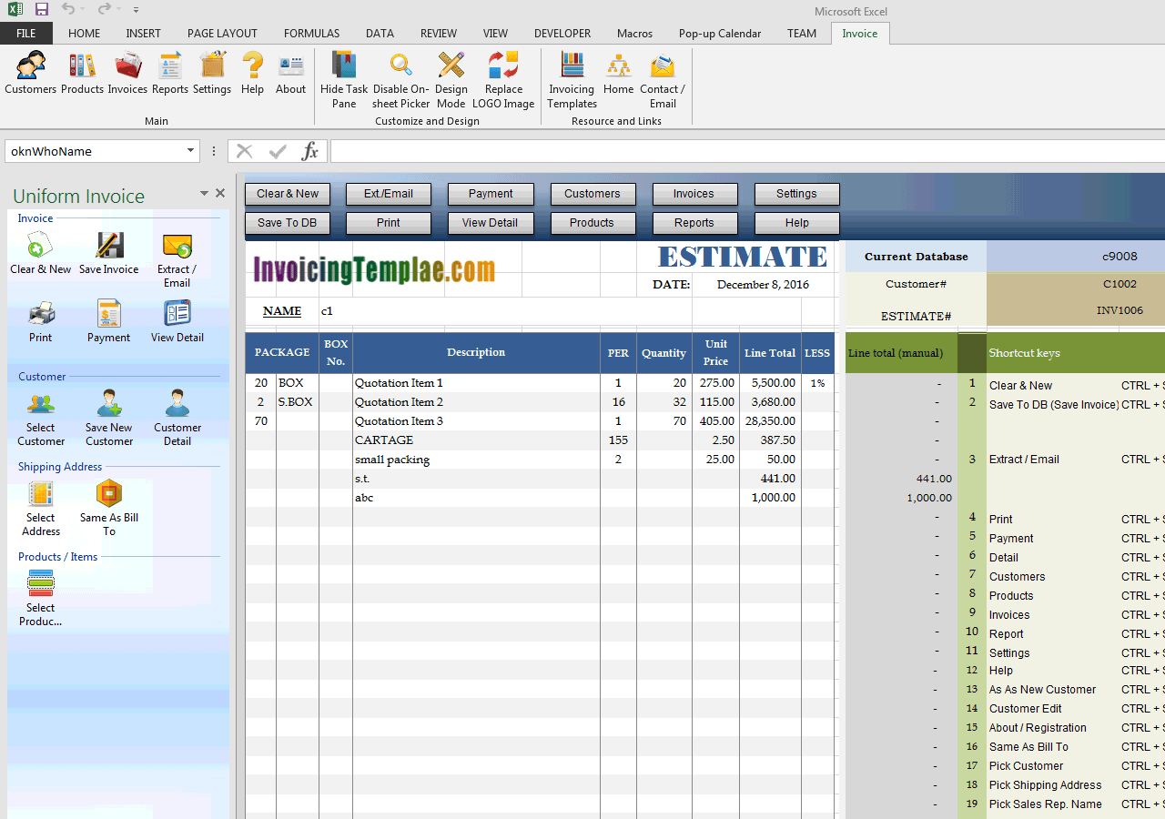 estimate and invoice software free
